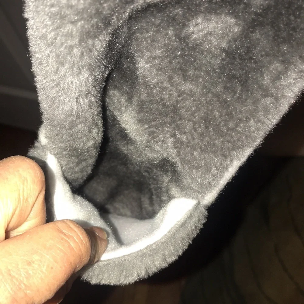 Gray Wolf Plush Hat with Paws